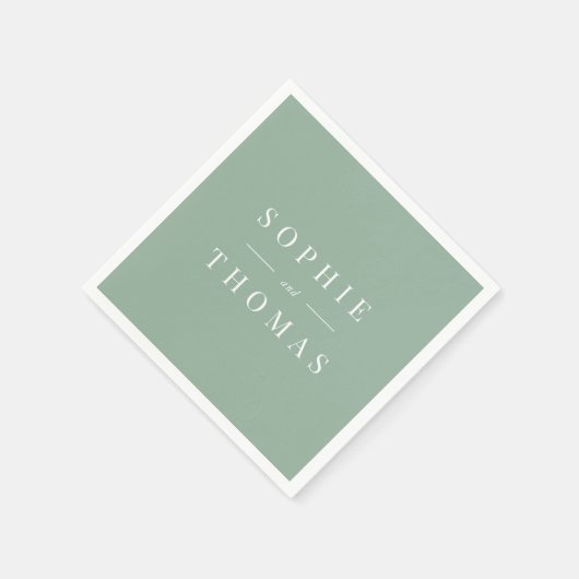 Editable Color Modern Classic Wedding Servet (Hoek)