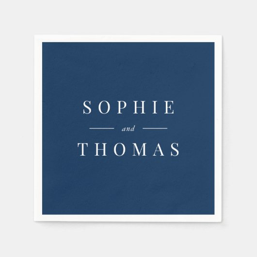 Editable Color Modern Classic Wedding Servet (Voorkant)