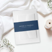 Editable Color Modern Classic Wedding Uitnodigingen Wikkel