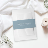 Editable Color Modern Classic Wedding Uitnodigingen Wikkel