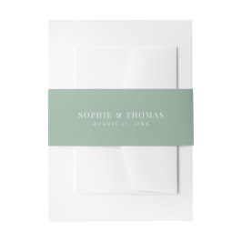 Editable Color Modern Classic Wedding Uitnodigingen Wikkel