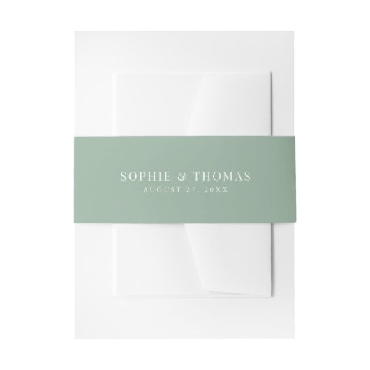 Editable Color Modern Classic Wedding Uitnodigingen Wikkel (Voorkant Voorbeeld)