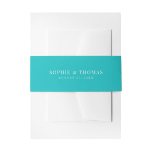 Editable Color Modern Classic Wedding Uitnodigingen Wikkel