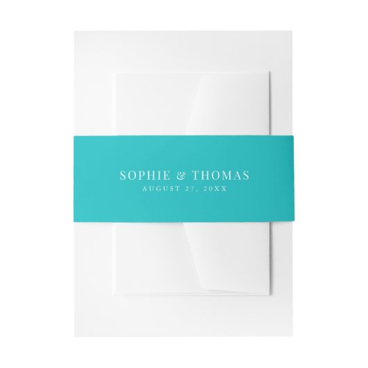 Editable Color Modern Classic Wedding Uitnodigingen Wikkel (Voorkant Voorbeeld)