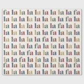 Editable Color Modern Kerstmis Fa La La Wrapping Cadeaupapier (Vlak)