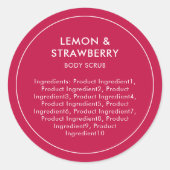 Editable Color Modern List of Ingredients Label (Voorkant)