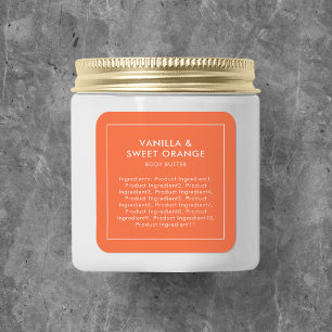 Editable Color Modern List of Ingredients Label