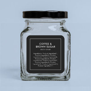 Editable Color Modern List of Ingredients Label