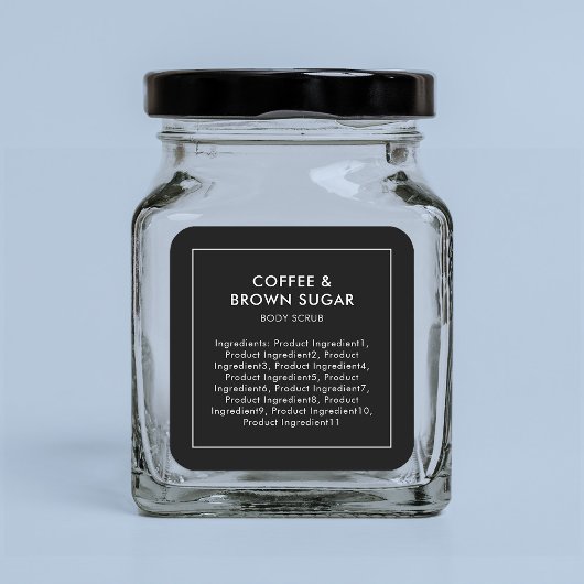 Editable Color Modern List of Ingredients Label