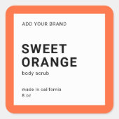 Editable Color Modern Minimal Product Label (Voorkant)