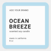 Editable Color Modern Minimal Product Label (Voorkant)