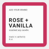 Editable Color Modern Minimal Product Label (Voorkant)