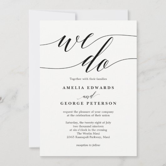 EDITABLE COLOR Moderne Weddenschap #MSC Kaart (Voorkant)