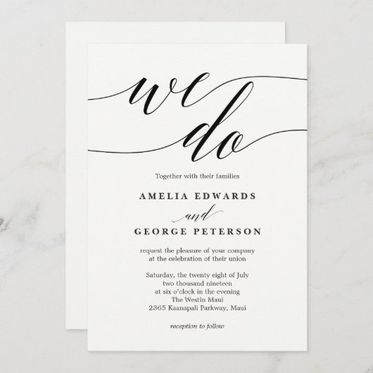 EDITABLE COLOR Moderne Weddenschap #MSC Kaart (Voorkant / Achterkant)