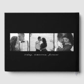 EDITABLE COLOR Mr & Mrs Elegant Script Wedding Gastenboek (Achterkant)