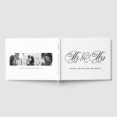 EDITABLE COLOR Mr & Mrs Elegant Script Wedding Gastenboek (Volledig)