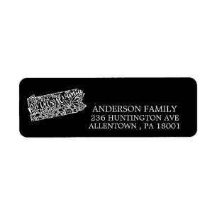 Editable Color Pennsylvania Moving Announcement Etiket