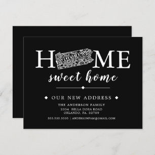 Editable Color Pennsylvania Moving Announcement Kaart