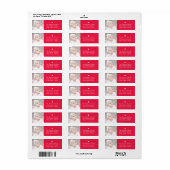 EDITABLE COLOR Photo Adresetiketten met aangepaste Etiket (Full Sheet)