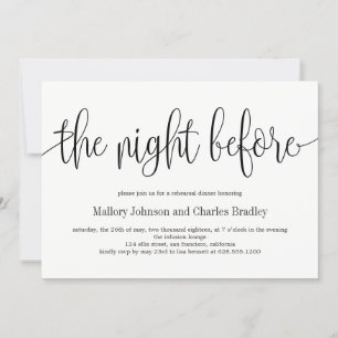 EDITABLE COLOR Rehearings Dinner Invitation LCC Bedankkaart