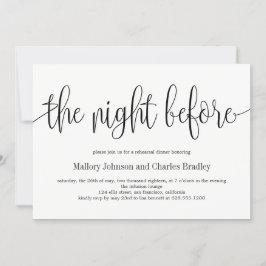 EDITABLE COLOR Rehearings Dinner Invitation LCC Bedankkaart