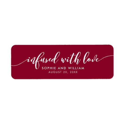 Editable Color Relax Script Infant with Love Etiket (Voorkant)