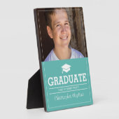 Editable Color Simple Photo Afstuderen Fotoplaat (Zijkant)