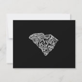 Editable Color SOUTH CAROLINA Moving Announge Kaart (Achterkant)