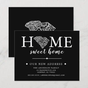 Editable Color SOUTH CAROLINA Moving Announge Kaart
