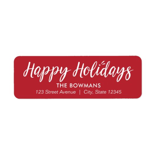 EDITABLE COLOR Splendid Season Holiday Address Etiket (Voorkant)