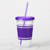 Editable Color Varsity Graduing Class of Year Acryl Drinkbeker (Achterkant)