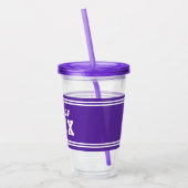 Editable Color Varsity Graduing Class of Year Acryl Drinkbeker (Links)
