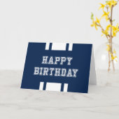 Editable Color Varsity Happy Birthday Kaart (Gele Bloem)