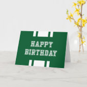 Editable Color Varsity Happy Birthday Kaart (Gele Bloem)