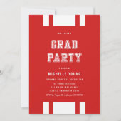 Editable Color Varsity Photo Afstuderen Afstudeerd Kaart (Achterkant)