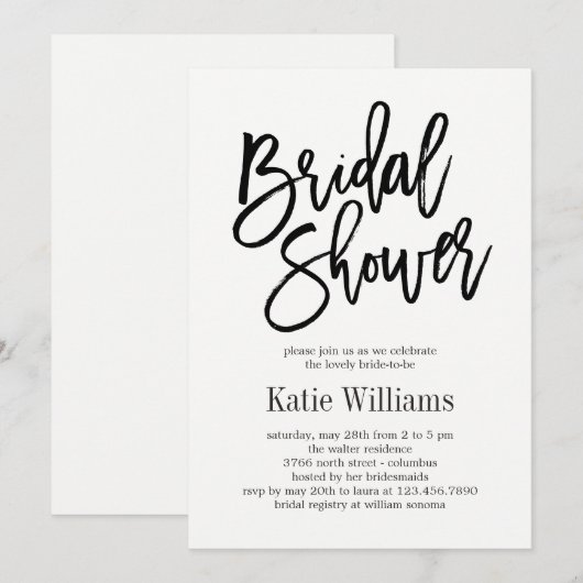 EDITABLE COLOR Vrijgezellenfeest geborsteld KLOOF Kaart (Voorkant / Achterkant)