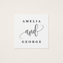 EDITABLE COLOR Weddenschap voor Labels #LCC Vierkante Visitekaartjes
