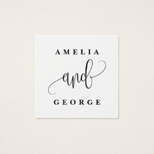EDITABLE COLOR Weddenschap voor Labels #LCC Vierkante Visitekaartjes
