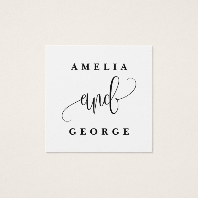 EDITABLE COLOR Weddenschap voor Labels #LCC Vierkante Visitekaartjes (Voorkant)