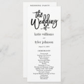 EDITABLE COLOR Wedding Ceremony Program #BCC Programmakaart (Voorkant / Achterkant)