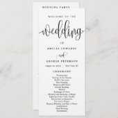 EDITABLE COLOR Wedding Ceremony Program #LCC Programmakaart (Voorkant / Achterkant)