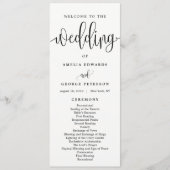 EDITABLE COLOR Wedding Ceremony Program #LCC Programmakaart (Voorkant)