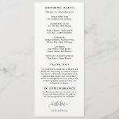 EDITABLE COLOR Wedding Ceremony Program #LCC Programmakaart (Achterkant)