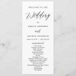 EDITABLE COLOR Wedding Ceremony Program Mod Script Programmakaart
