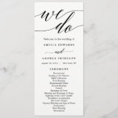 EDITABLE COLOR Wedding Ceremony Program #MSC Programmakaart (Voorkant)