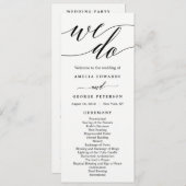 EDITABLE COLOR Wedding Ceremony Program #MSC Programmakaart (Voorkant / Achterkant)