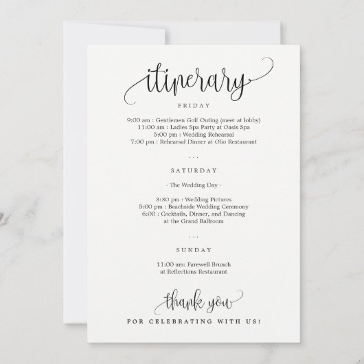 EDITABLE COLOR Welkomstroute Hartelijk dank Bedankkaart (Achterkant)