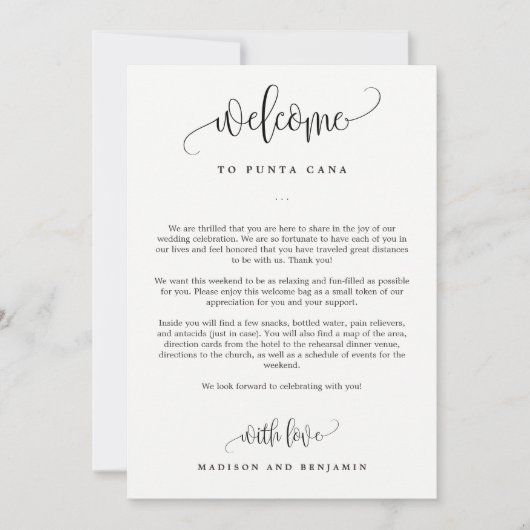 EDITABLE COLOR Welkomstroute Hartelijk dank Bedankkaart (Voorkant)