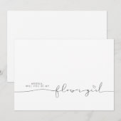 Editable Colors Bloemenmeisje Minimalist Typografi (Voorkant / Achterkant)