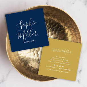 Editable Colors Calligraphy Script Social Media Vierkante Visitekaartje